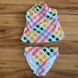 Crown and Ivy tankini swimsuit, size medium